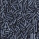 Miyuki Bugle 6mm Beads - Matted gunmetal BGL2-2001